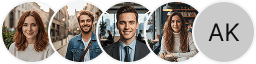 Diverse profielavatars van investeerders in het handelsreviewblok van Sterk Bloeieraat